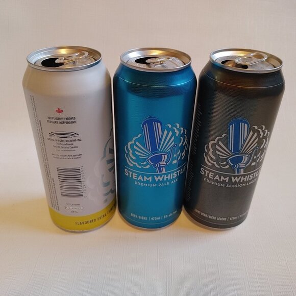DISCONTINUED Steam Whistle Beer Cans Lemon Shandy Sessions Lager Pale Ale - Picture 3 of 5